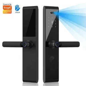Smart Door Lock with Camera, WiFi, App, Fingerprint Recognition, Cat Eye, Aluminum