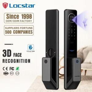 Smart Door Lock with Face Recognition, Fingerprint, Code and Card Access for Front Door