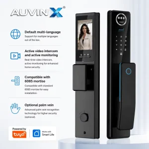 Smart Door Lock with Face Recognition, Fingerprint, Password, and Wi-Fi
