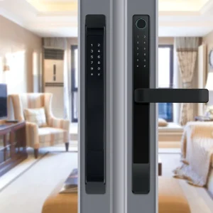 Smart Door Lock with Fingerprint, Key, and Temporary Password Entry