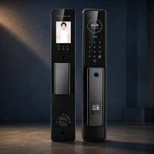 Smart Door Lock with PIN Code, Fingerprint, 3D Face Recognition, Cloud Storage, WiFi, Aluminum Alloy, Wood and Steel Door Compatibility
