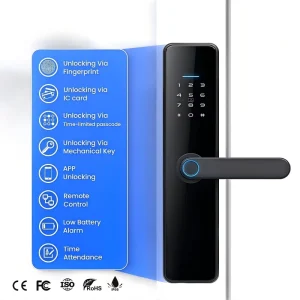 Smart Door Lock with Semiconductor Fingerprint, Virtual Password, APP Remote Control, and Auto-Lock Body