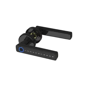 Smart Door Lock with Zinc Alloy Body, Single Latch, Fingerprint, Bluetooth, and HR Lock for Apartments and Hospitality