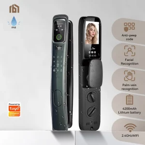 Smart Door Locks for Hotels and Apartments with Facial Recognition IP65 Waterproof Aluminum Alloy App
