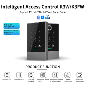 Smart Electric Deadbolt Lock for Wood Doors with Remote Keyless Entry and IP67 Waterproofing for Home, Office, and Hotel