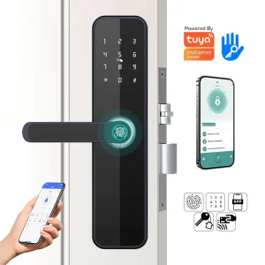 Smart Fingerprint Lock for Aluminum Doors with Wi-Fi, App Control, Password, and Card Access