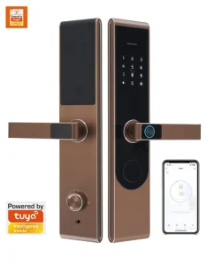 Smart Fingerprint Lock with WiFi and Memory Card for Wood Steel Aluminum and Glass Doors