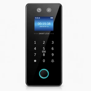 Smart Glass Door Lock with Face Recognition, Fingerprint, Password, IC Card and App Remote Unlock for Home, Hotel, Office or Apartment