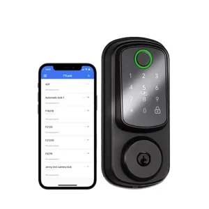Smart Home Digital Door Lock with WiFi and NFC Unlock for Wood Aluminum and Steel Doors Zinc Alloy 35-65mm Thickness