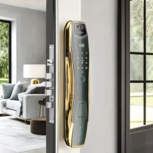 Smart Home Door Lock with Keyless Entry Fingerprint Reader WiFi Camera for Wood Doors
