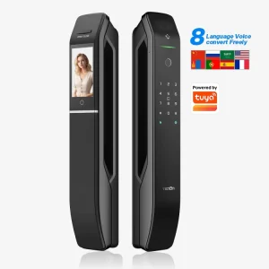 Smart Home Facial Recognition Access Door Lock with Automatic Unlocking and Fingerprint
