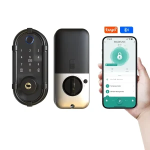 Smart Interior Biometric Fingerprint Door Knob Lock Bluetooth Digital Lock with Password Keys for Bedroom Apartment