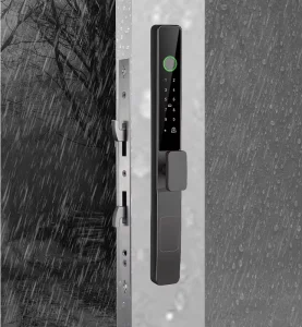 Smart Lock Fingerprint Aluminum and Steel Double-Sided Sliding Glass Door Lock
