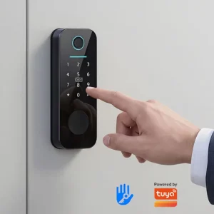 Smart Lock Fingerprint Deadbolt Card Key App Unlock Cloud for Steel Wood Door