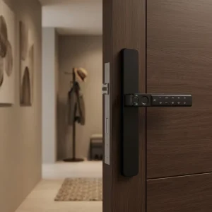 Smart Lock with Face Recognition, Password, Card Access, IP65 Waterproof, Cloud Storage, App Control, and Grade C Security for Aluminum Alloy, Wood, and Steel Doors