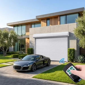 Smart Motorized Aluminum Alloy Roller Shutter Garage Door with WiFi Control, Thermal Insulation, Silent Operation, 77 mm