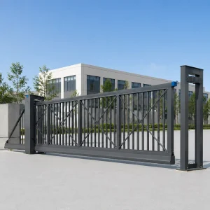 Smart Remote Automatic Cantilever Sliding Aluminum Alloy Safety Gate for School Villa Factory