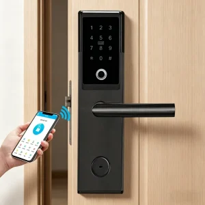 Smart Stainless Steel Exterior Entrance Door Lock with App Control for Home, Office, and Hotel