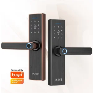 Smart Tuya WiFi Fingerprint Electronic Touchscreen Door Handle Lock