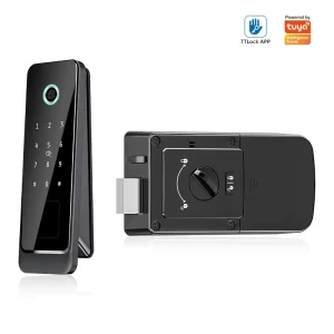 Smart Tuya WiFi Remote-Controlled Bullhead Door Lock with Fingerprint Password and Card Access