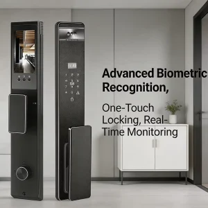 Smart WiFi Door Lock with 3D Facial Recognition Fingerprint Video Intercom and Camera Monitoring