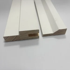 Smooth Surface Split Door Jamb Casing Factory Supply White Primed Wood Moulding for Construction Decoration