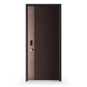 Soft Gloss Titanium Panel Security Entrance Door Sound Insulation PU Foam Exterior Door Multiple Size Available