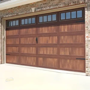 Solid Teak Wood Automatic Garage Door with High Security and Low Maintenance