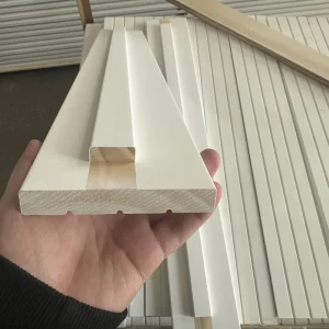 Solid Wood Finger-Jointed Pine Door Frame and Jambs White-Primed Wood Mouldings from Factory