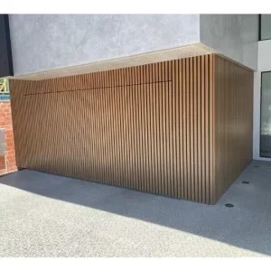 Solid Wood Grille Garage Door Architectural Villa Design