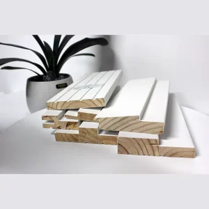 Solid Wood White Painted Door Jamb and Casing Frame Mouldings for Interior Decor