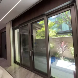 Soundproof Design Aluminum Alloy Sliding Doors Modern Ultra Thin Sliding Doors Custom Oversized Double Glazed Glass Doors