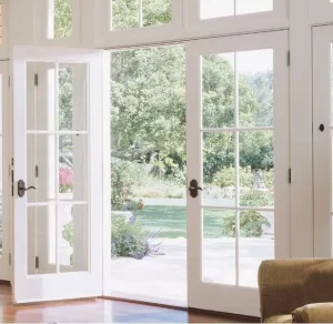Soundproof Modern Design Grille Vinyl Front Entrance Door Upvc Casement Doors Double Glazed Casement French Doors