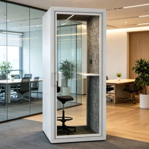 Soundproof Modular Acoustic Office Pod or Cabin, Eco-Friendly, with Quick Installation