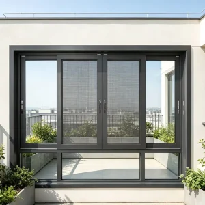 Soundproof Sliding Window Integrated Blinds Double Glazing for Insulation