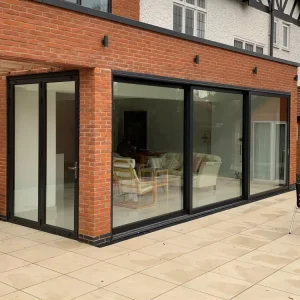 Space-Saving Aluminum Sliding Folding Glass Door for Patios