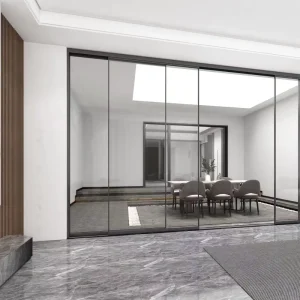 Space-Saving Aluminum Triple-Fold Sliding Door for Bedroom/Balcony/Kitchen