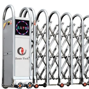 Space-Saving Remote-Controlled Automatic Retractable Electric Gate for Residential or Park Use