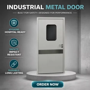 Stainless Steel Airtight Finished Swing Door with Observation Window for Cleanroom Hospital Laboratory