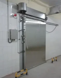 Stainless Steel Automatic Cold Storage Door with 100 mm PU Sandwich Panel