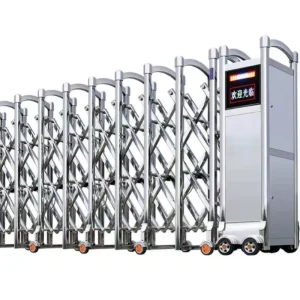 Stainless Steel Automatic Collapsible Folding Security Sliding Gate for Schools and Hospitals