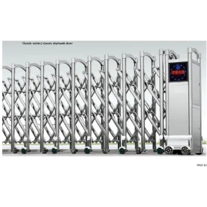 Stainless Steel Automatic Electric Retractable Gate for Factory Sites and Kindergartens Modern Simple Design
