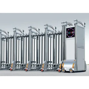 Stainless Steel Automatic Sliding Retractable Gate with Remote Control for Warehouse or Factory