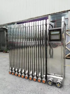 Stainless Steel Automatic Telescopic Electric Gate with Remote Control