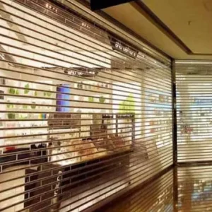 Stainless Steel Crystal Roller Shutter Security Door for Villa Garage