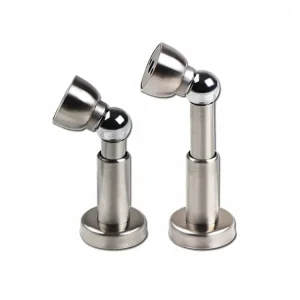 Stainless Steel Door Stop Holder and Stopper for Bathroom Doors
