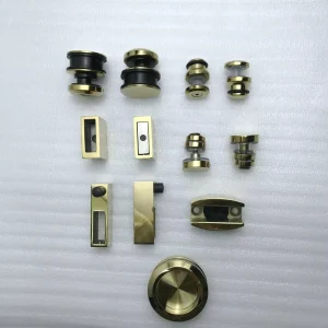 Stainless Steel Double Glass Sliding Door Hardware for Bathroom