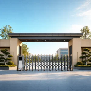 Stainless Steel Electric Anti-Theft Collapsible Folding Gate for Household Driveway