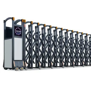Stainless Steel Electric Collapsible Retractable Folding Security Gate for Villa Driveways