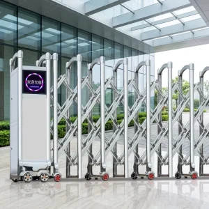 Stainless Steel Electric Folding Retractable Security Gate Automatic Entrance Gate for Industrial Villa Warehouse